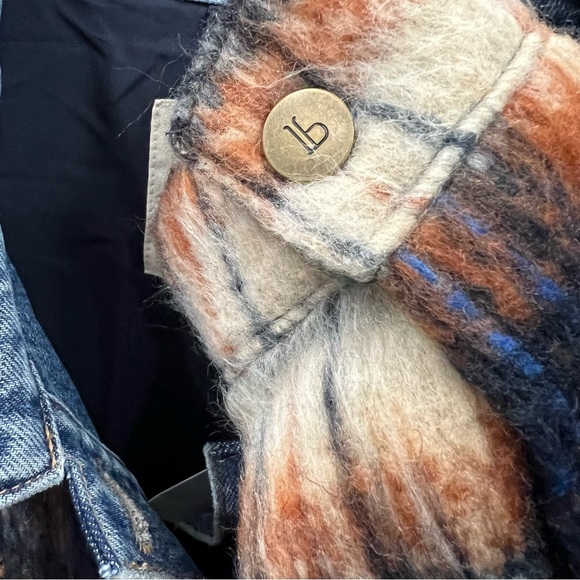 Pilcro plaid denim jacket Anthropologie new blue jacket - Picture 4 of 13